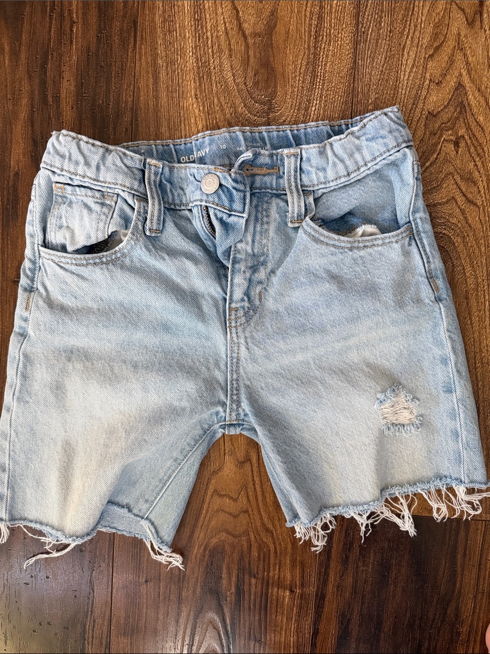 Old Navy Light Blue Distressed Denim Jean Shorts - kids